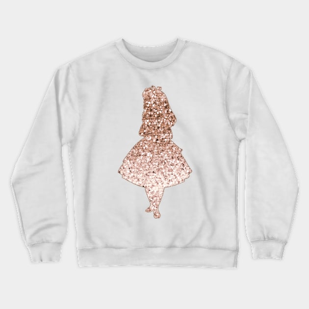 Sparkling rose gold Alice Crewneck Sweatshirt by RoseAesthetic